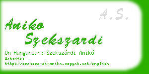 aniko szekszardi business card